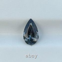 Spinelle gris naturel de 1,23 carats en forme de poire, pierre précieuse non montée pour bijoux