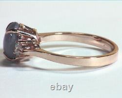 Star Sapphire Natural Genuine Gemstone Diamond Rose Gold Lady’s Ring Rfk, 387