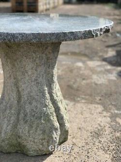 Table en granit gris en pierre naturelle sculptée à la main
