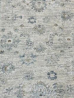 Tapis de qualité durable traditionnel vintage gris pierre délavé, bleu, pour couloir ou rond.