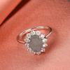 Tjc Meteorite Halo Ring Dans 9ct White Gold Gemme Bijoux