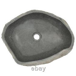Vasque en pierre naturelle pour salle de bain ou lavabo ovale de 45-53cm