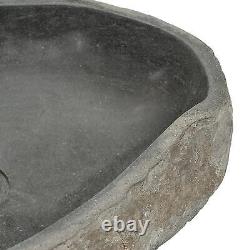 Vasque en pierre naturelle pour salle de bain ou lavabo ovale de 45-53cm